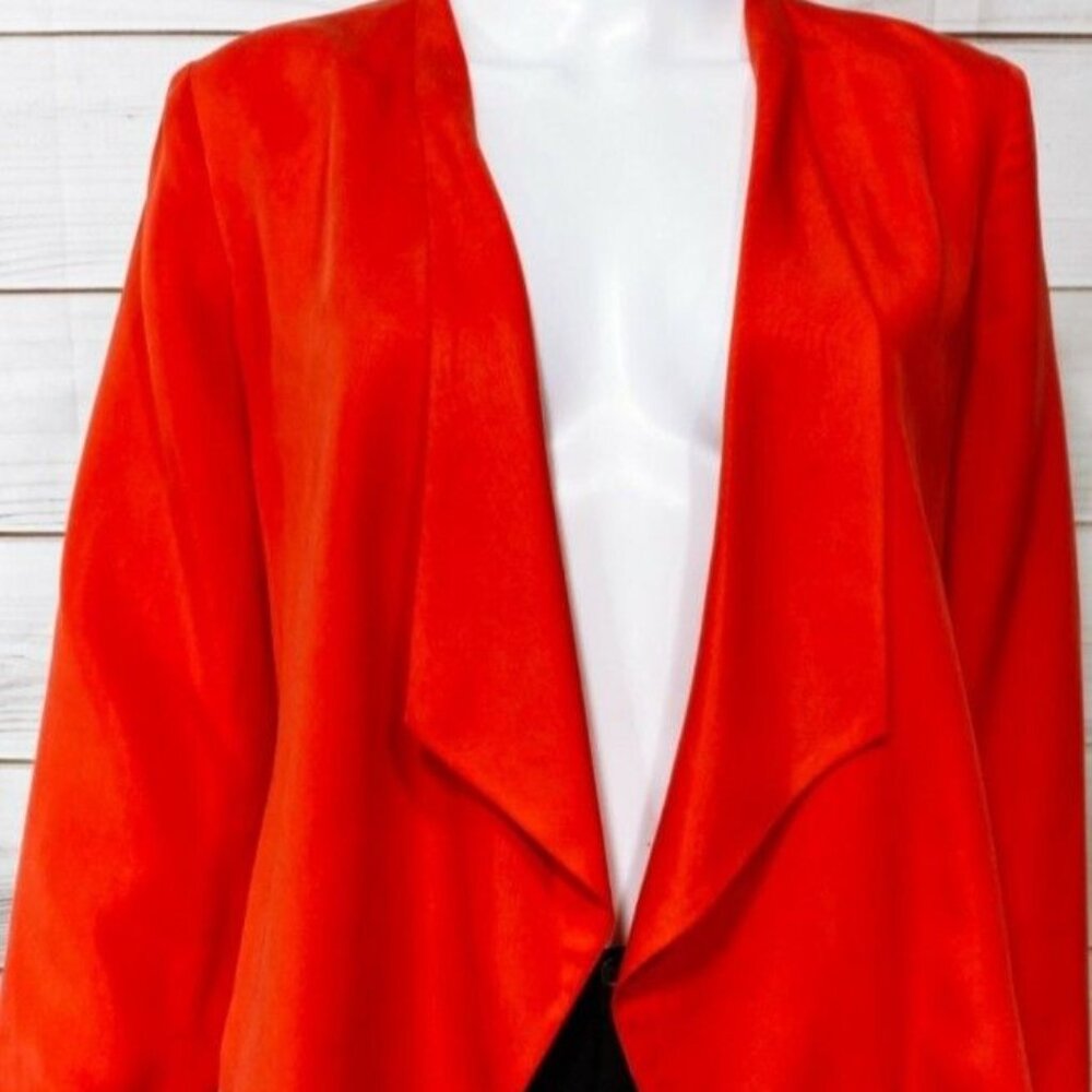 Banana Republic Red Open Front Blazer Jacket Size 2